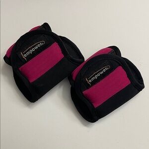 Empower Black and Pink Wrist Weights
